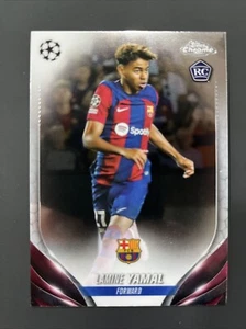 2024 Topps Chrome UEFA LAMINE YAMAL Rookie Card RC, Barcelona 👀🇪🇸⚽️🔥 - Picture 1 of 2
