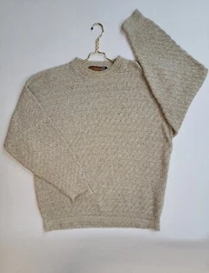 Vintage Northern Explorer Cable Knit Sweater Men’s L Textured Beige Made In USA - Picture 1 of 9