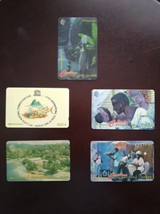 Seltener Satz von fünf St. Lucia Telefonkarten: Menschen, Dorf und UNESCO - Bild 1 von 1
