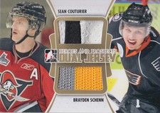 2011-12 ITG Heroes/Prosp Dual Jerseys Gold #DJ11 Sean Couturier/Brayden Schenn
