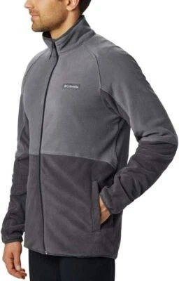 Columbia Mens Full Zip Fleece Jacket Gray Two Tone Basin Trail XXL - Image 1 of 4
