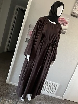 Juego de 3 piezas Abaya, Abaya Khimar Niqab Jilbab Khimar, Niqab, Hijab, حجاب،نقاب Foto 1 de 4