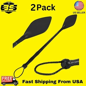 Horse Training Equestrian Equipment 24" Durable Leather Riding Crop Whip 2pack - Picture 1 of 6