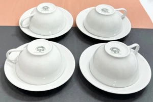 PILLIVUYT Porzellan ALL-WHITE #94 TASSE & UNTERTASSE SET 4er Set NEUZUSTAND - Bild 1 von 4