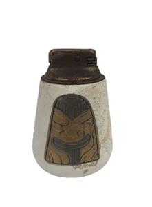 Cenicero encendedor de mesa vintage Sascha B B Brastoff Tiki L1 gres de mediados de siglo - Imagen 1 de 21