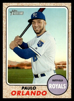 2017 Topps Heritage #276 Paulo Orlando Kansas City Royals - Image 1 of 2
