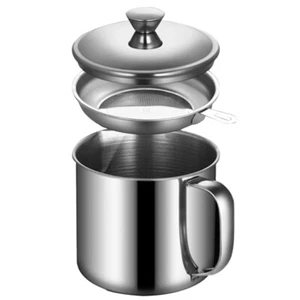 Oil Filter Pot Strainer Container Dispenser for Kitchen Versatile - Picture 1 of 12