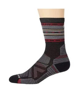 Smartwool Geometric Hike Light Cushion Merino Crew Socks, Charcoal, Large - Picture 1 of 6