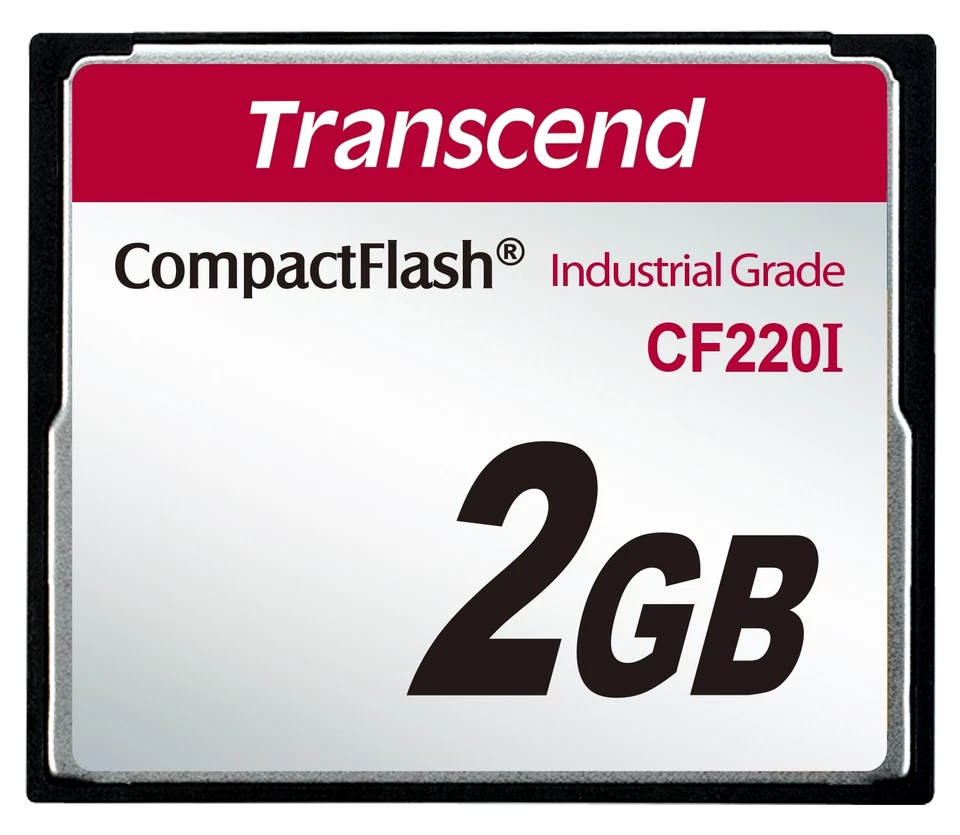 2GB Transcend Industrial Temperature Range CF220I 220X Ultra CompactFlash (SLC) - Image 1 of 1