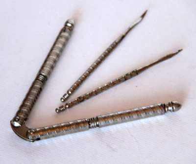 Vtg HMQ Metal Nut Cracker & 2 Picks Set Walnuts Crab Seafood Lobster Granny Core - Image 1 of 4