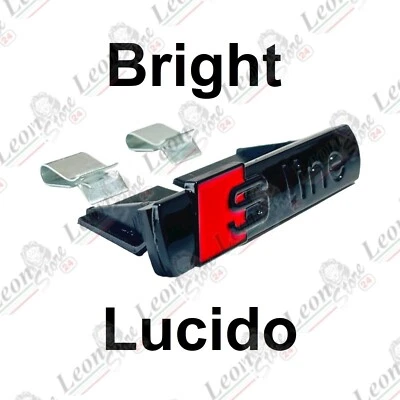 Stemma S-Line Nero Lucido griglia anteriore per Audi logo fregio badge a3 a4 q3