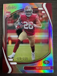 2021 Panini Absolute Trey Sermon Silver Foil Rookie RC #126 serial /250 - Picture 1 of 2