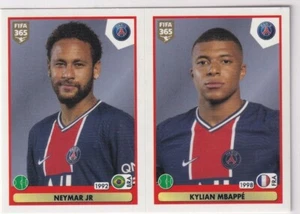 Panini FIFA 365 2021 Sticker Nr. 307 Kylian Mbappe Neymar Jr. - Picture 1 of 2