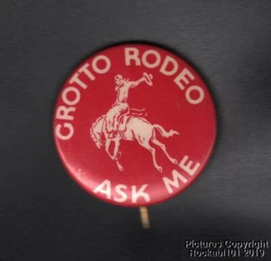 1940 1-¾-inch Celluloid Masonic Rodeo Pin - Grotto Rodeo - Picture 1 of 1
