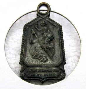 St. Christophorus Be My Guide Katholisch Halskette Anhänger Charm 18,9mm & 4,62 Gramm - Bild 1 von 4