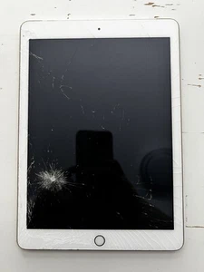 BUSTED SCREEN Apple iPad 5th Gen. 32 GB, Wi-Fi + 5G (AT&T), 10.9in - Gold - Picture 1 of 5