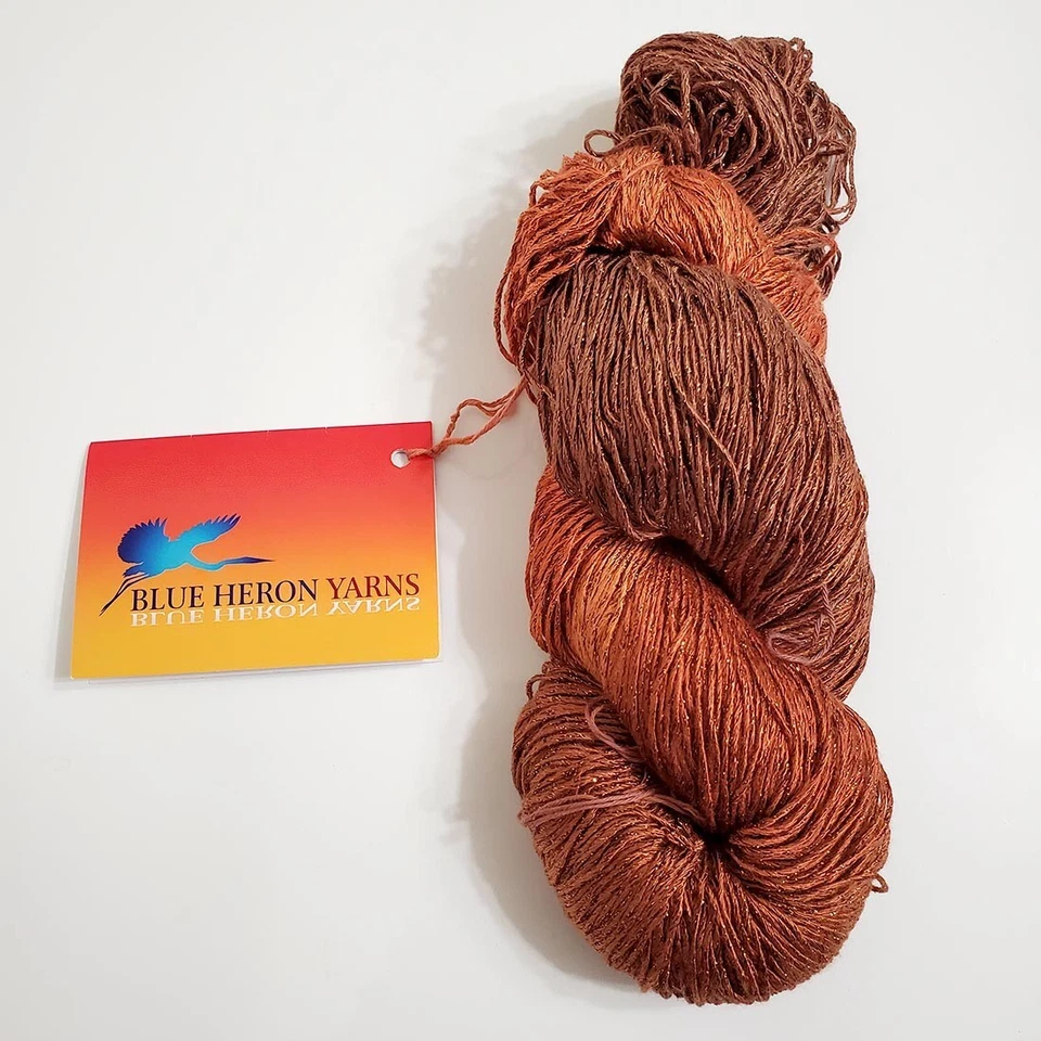 Синяя цапля пряжа вискоза металлический тыквенный пирог 550 ярдов 8,2 унц ручная роспись - Изображение 1 из 4