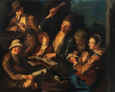 La lección de música | Giacomo Francesco Cipper | Impresión de arte renacentista de 1696 Foto 1 de 4