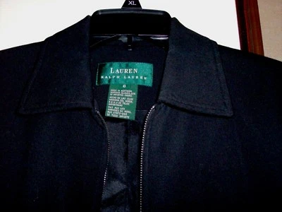 $220 NWT RALPH LAUREN 100 % Wool Light Suit Jacket Comfort Black Blazer, Size 6 - Image 1 of 4