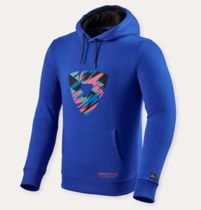 FELPA CAPPUCCIO UOMO REV'IT BENJAMIN HOODIE MAN BLU TG XL - Picture 1 of 2