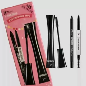 It Cosmetics Eye Transforming Superhero Trio, 2 Liners + Wimperntusche, volle Größen NEU - Bild 1 von 11