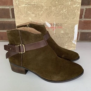 American Rag Brianal olive green Suede ankle boots Women’s size US 5 M NIB - Picture 1 of 5