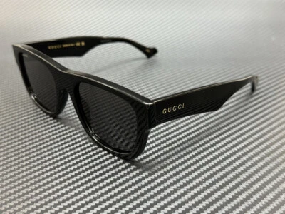 GUCCI GG1427S 001 Black Dark Grey Men's 53 mm Medium Sunglasses - Image 1 of 4