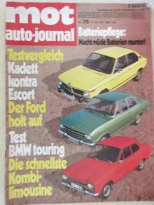 mot Auto-Journal 25/1971 ● BMW 02 ● OPEL Kadett ● FORD Escort, 59 Seiten - Bild 1 von 1