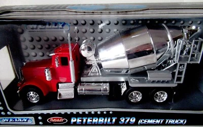 1/32 WELLY 379 PETERBILT  CEMENT MIXER TRUCK RED ITEM # 9943W - Image 1 of 2