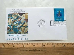 1968 United Nations First Day Cover - International Year for Human Rights.  - Picture 1 of 1