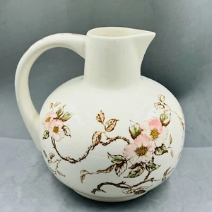 Vtg Water Pitcher Japanese Cherry Blossom CottageCore Vessel Springtime by Nasco - Picture 1 of 11