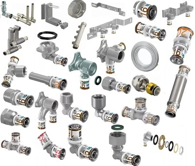 Uponor UniPipe Rohr  S Press Plus Pressfittings Wandscheibe Bogen Übergang - Bild 1 von 2