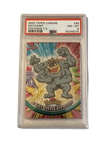 2000 Pokemon Topps Chrome Machamp #68 Pokémon T.V. - PSA 8 - Bild 1 von 6