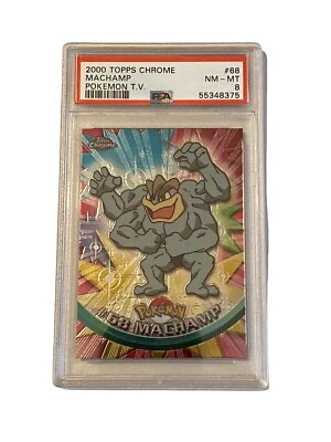 2000 Pokemon Topps Chrome Machamp #68 Pokémon T.V. - PSA 8 - Image 1 of 4