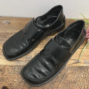 PRADA - Black Leather Side Strap Oxford Shoes - Size: 35 1/2 - Picture 1 of 16