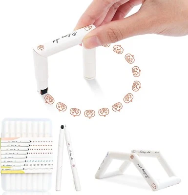 Pluma curva inquietante colorida novedad 8 piezas - 8 patrones de Halloween, ensamblada, hágalo usted mismo Sh Foto 1 de 4