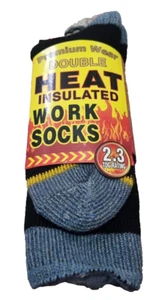 Hombres 2.3 tog Térmico Aislamiento Térmico Cálido Trabajo Bota Calcetines Negro y Gris Color 6-11 - Imagen 1 de 3