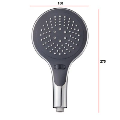 Duschbrause mit 3 Funktionen mit Schiebeknopf zur Strahlumstellung Handbrause - Bild 1 von 2