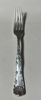 蒂芙尼 Wave Edge 纯银叉带图案 6 1/2 英寸 — 第 1/4 张图片