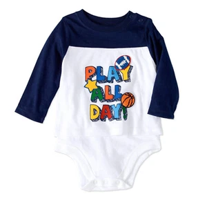 Garanimals Infant Boys One-piece Long-Sleeve Creeper Play Ball Size 6-9 Months - Picture 1 of 2