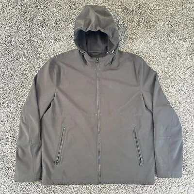 Levi’s Soft Shell Hooded Jacket Mens L Full Zip Black Water Resistant Lined - Image 1 of 4