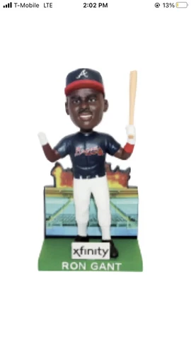 2023 Atlanta Braves Ron Gant 1993 Press Box Fire Bobblehead SGA 7/19/23 Cover