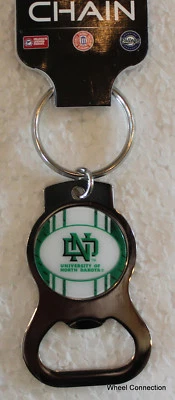 University North Dakota Fighting Hawks Flat Bottle Opener Key Ring Lic NCAA - Image 1 of 4