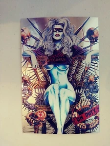 LADY DEATH - Death Guard MEGA CHROMIUM CARD #9 (CHAOS, 1997) - Picture 1 of 2