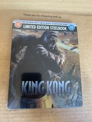KING KONG (2005) - Zavvi UK Ltd Edition 4K UHD Blu Ray STEELBOOK New & Sealed - Image 1 of 4