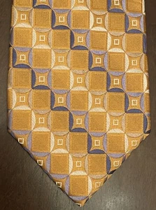 Michael Michael Kors Orange Blue 100% Silk Men’s Neck Tie Made In China - Picture 1 of 9