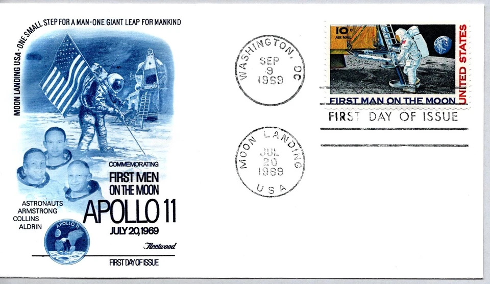 #C76 月球上第一人 APOLLO 11,NEIL ARMSTRONG,NASA FDC — 第 1/1 张图片