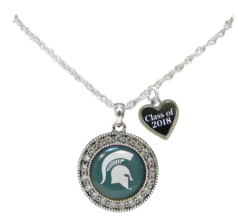 Custom Michigan State Spartans Class of Years 2017-2025 Graduation Necklace Alum Cover