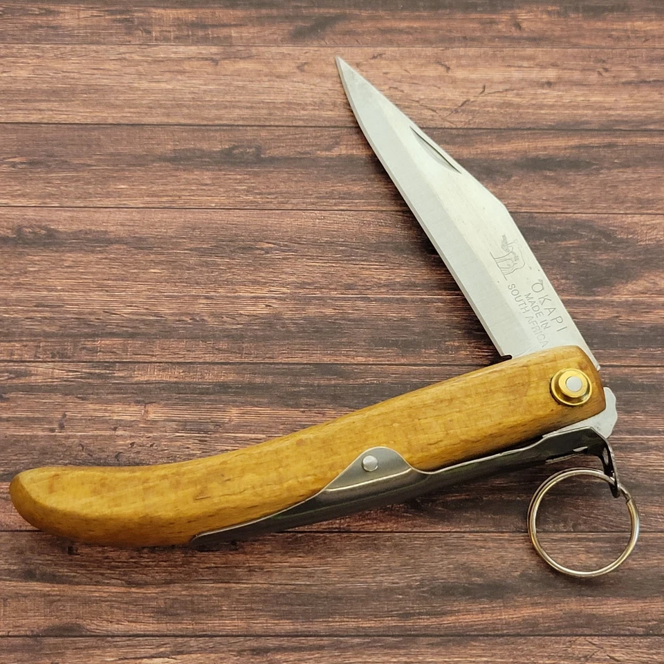 Okapi Ring Pull Folding Pocket Knife Made In South Africa - Image 1 of 4