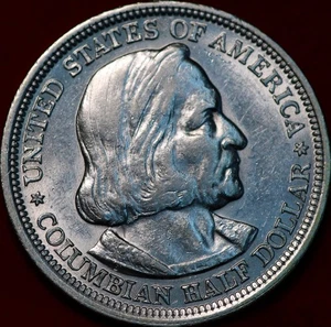 Uncirculated 1893 Columbian Expo Silver Commemorative Half Dollar - Picture 1 of 2